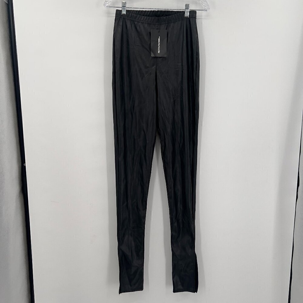 PrettyLittleThing Long Black Skinny Pants/Leggings Size 8 NWT